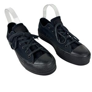 Converse Low Top Platform Sneaker Sz 8.5 All Black Chuck Taylor All Star Grunge